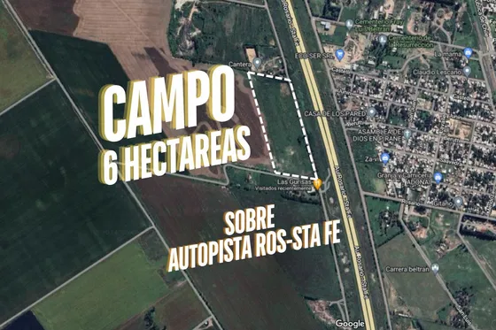 Campo En  Venta De 6 Hectáreas Sobre Autopista En Fray Luis Beltrán