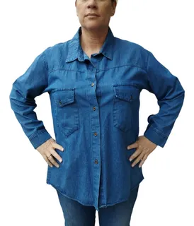 Camisas de jean mujer talles especiales sale