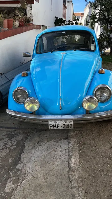 Escarabajo Color Celeste En Perfectoestado, Totalmente Repa