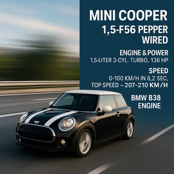 Mini Cooper 1.5 F56 Pepper Wired 136cv