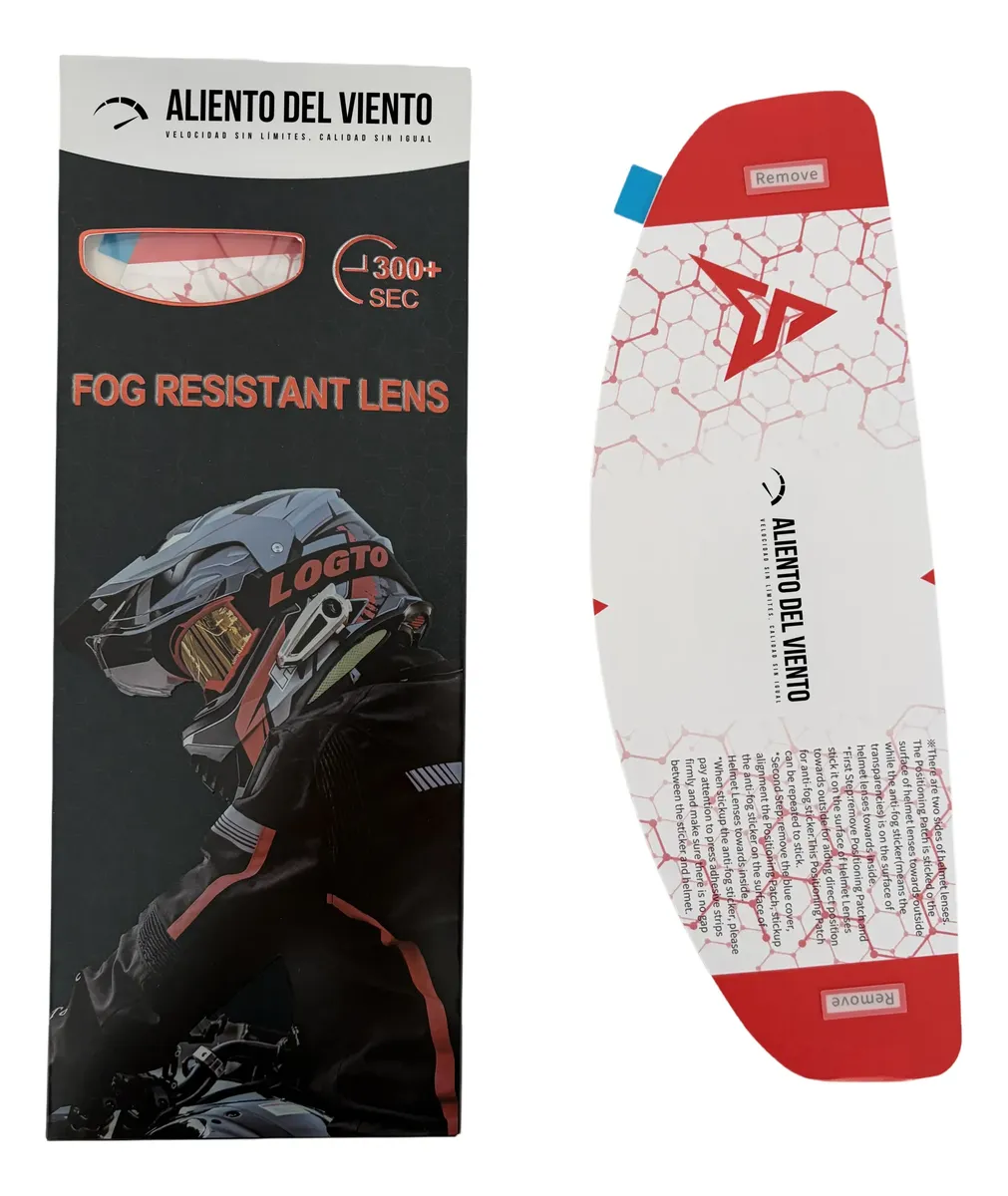 Inserto universal antivaho transparente para visor de casco