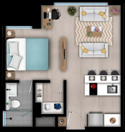 Apartaestudio Moderno Con Excelente Ubicación, Distribución Privilegiada Y Exclusivas Zonas Comunes, Para Estrenar Con Entrega Inmediata.
