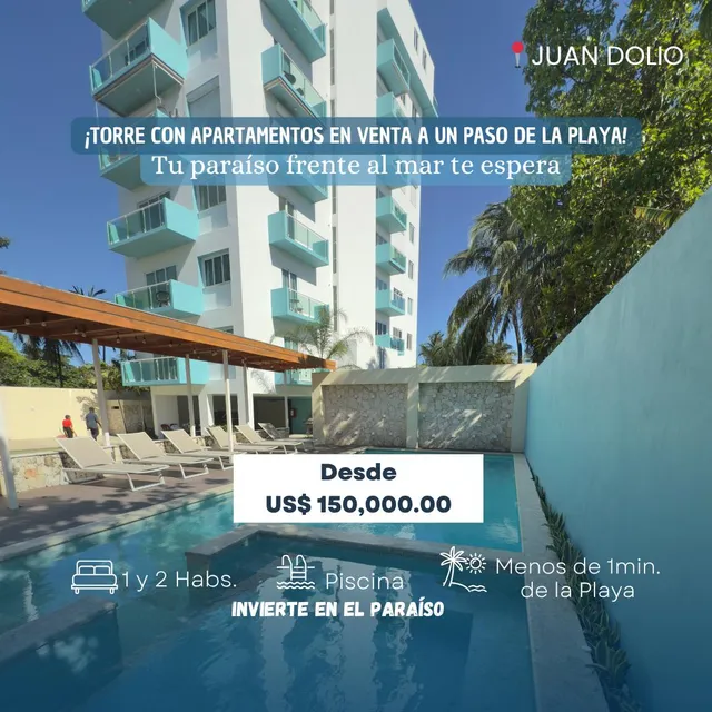  ¿buscas Invertir En El Paraíso? Torre Con Apartamentos Listos 1 Y 2 Habitaciones, Amueblados Y Sin Amueblar
