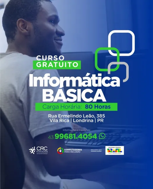 Curso Gratuito Informática Básica Carga Horária 80 Horas