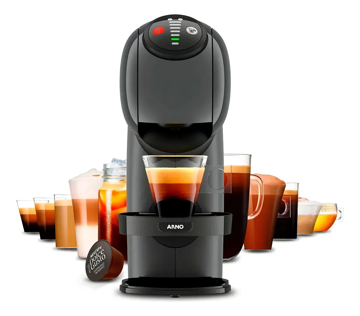 Cafeteira Expresso Nescafé Dolce Gusto Arno Genio S Basic Cor Grafite