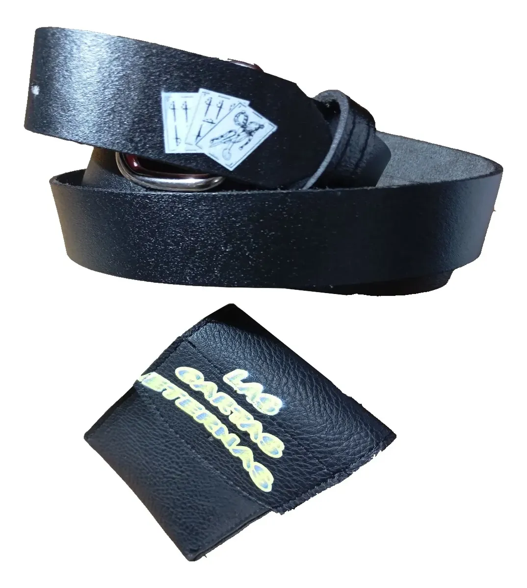 Estuche Y Cinturón Cuero Genuino Personalizados Grabado Uv