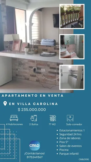 En Venta Apartamento En Villa Carolina