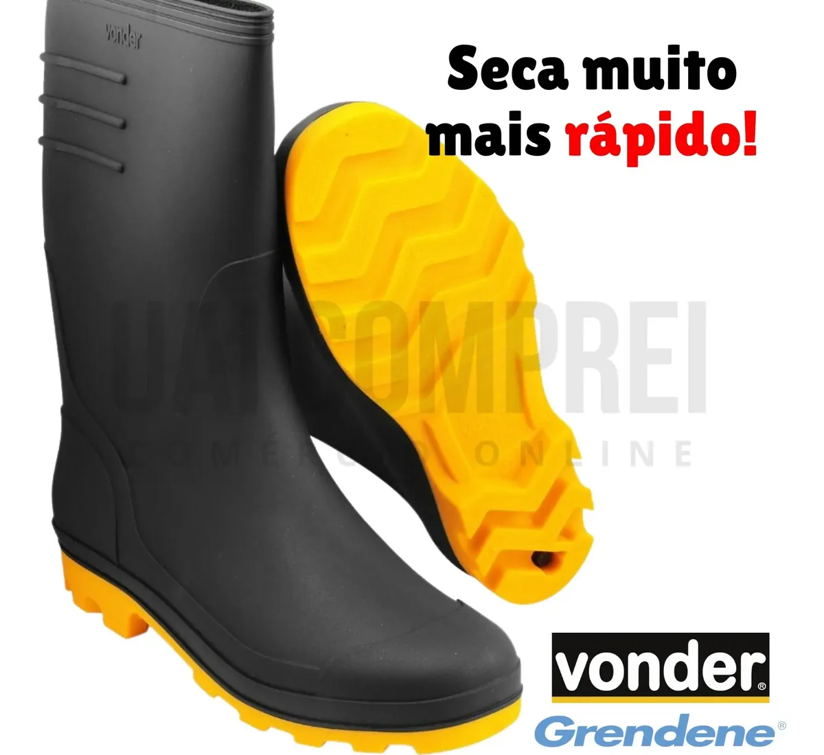 Bota De Borracha Galocha Impermeável Sete Leguas Motoboy Pvc