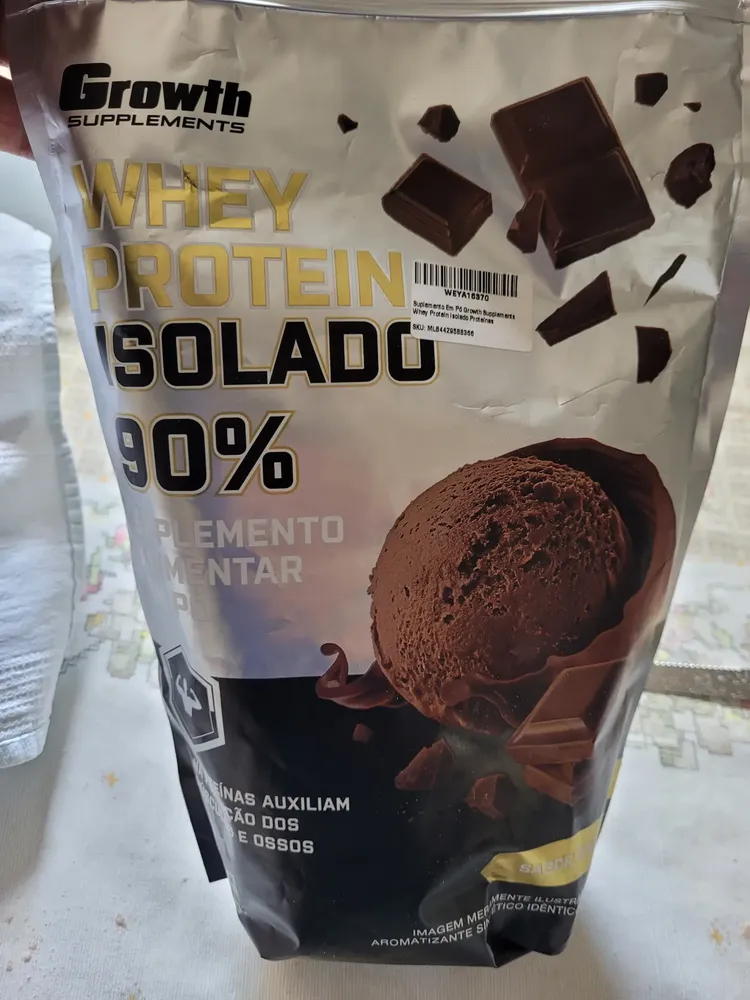Whey Protein Isolado 1kg Growth Supplements - Chocolate | Frete grátis