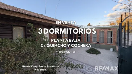 Venta Casa Planta Baja 3 Dorm. Barrio Coop. Bpn.