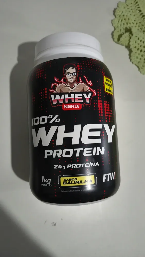 Whey Protein Whey Nerd Sabor Baunilha 1kg 100% Proteína