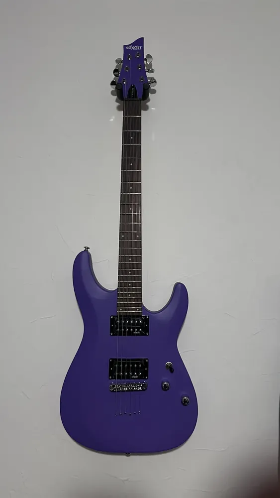 Guitarra Eléctrica Schecter C-6 Deluxe Violeta Micrófonos