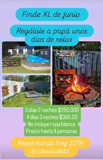  Casas En Alquiler Con Pileta A 300 Mts De La Laguna