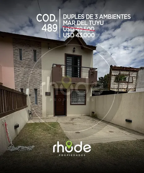 Duplex De Tres Ambientes En Mar Del Tuyu - Calle 4 E/ 59 Y 60 Al 5973