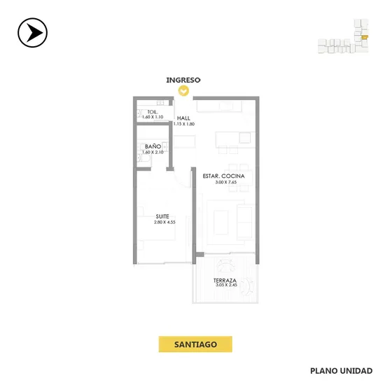 Venta Departamento 1 Dormitorio Pichincha Rosario
