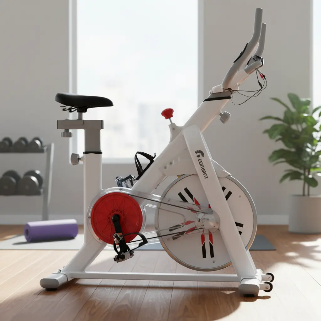 Bicicleta spinning 8 kg blanca