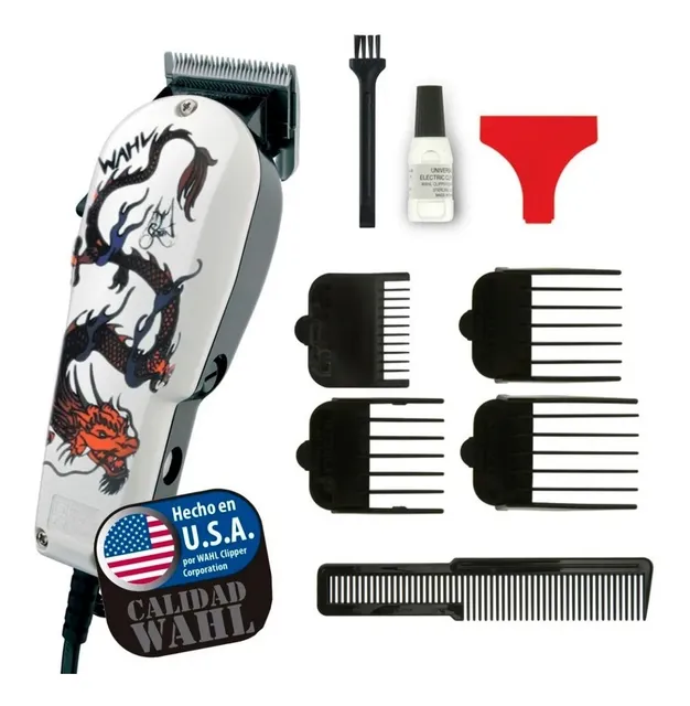 Cortadora de pelo Wahl Professional Super Taper Dragon blanca y