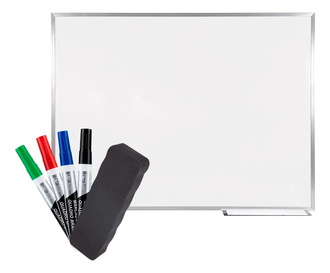 Lousa Quadro Branco 120x90 Com Moldura Alumínio +