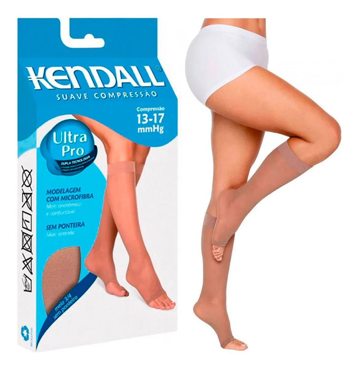 Meia 3/4 Kendall Suave Compressão S/ponteira