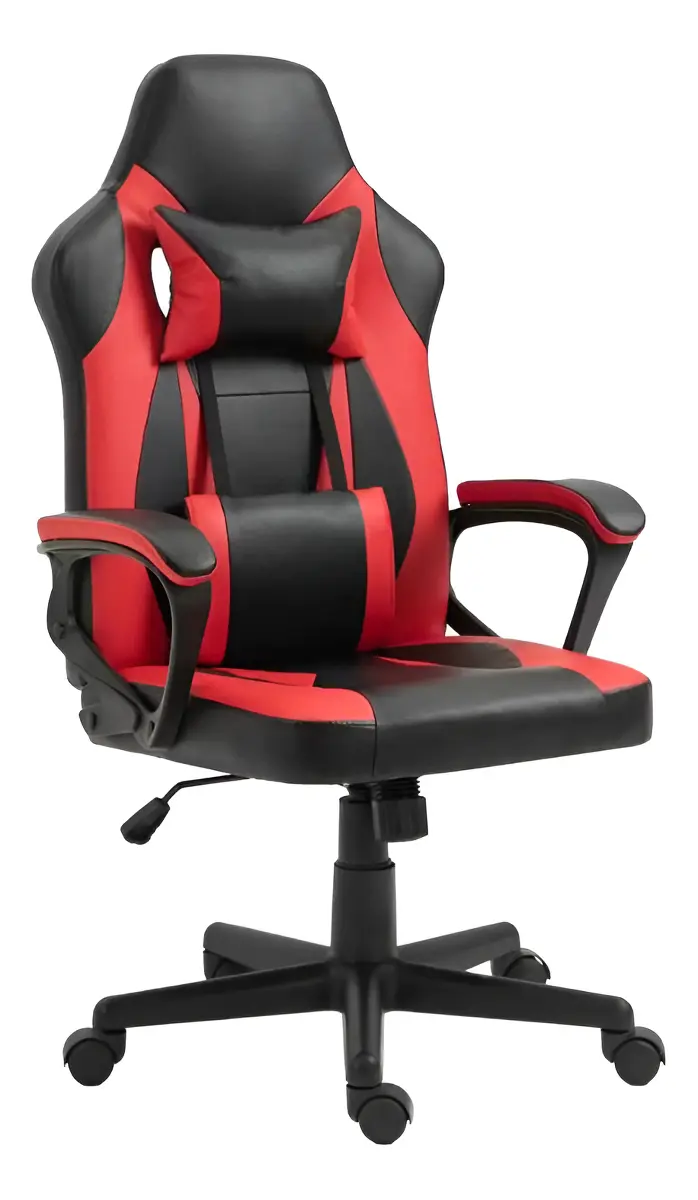Cadeira Gamer Otello 100 Preto E Vermelho Material Do Estofamento Couro Sintético