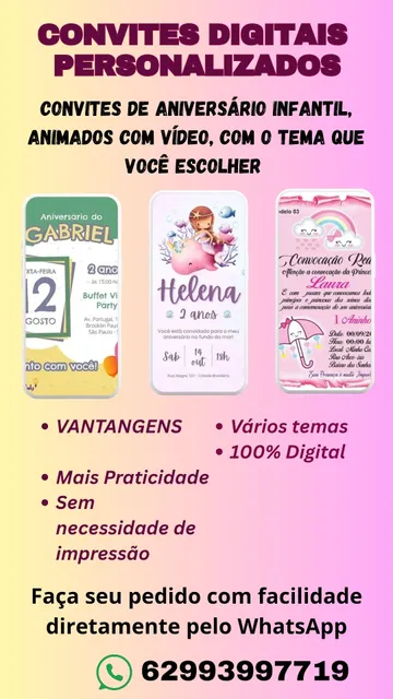 Convites Animados Para Aniversário Infantil 