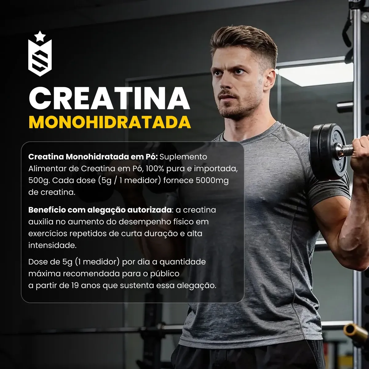 Creatina Soldiers Nutrition em pó Sem sabor x 1.2kg 2 un — imagem 3