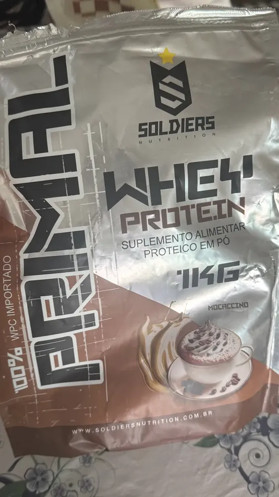 Whey Protein Primal 1kg - Soldiers Nutrition Sabor Mocaccino