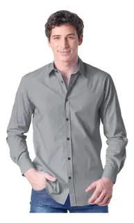 Camisa gris perla hombre sale