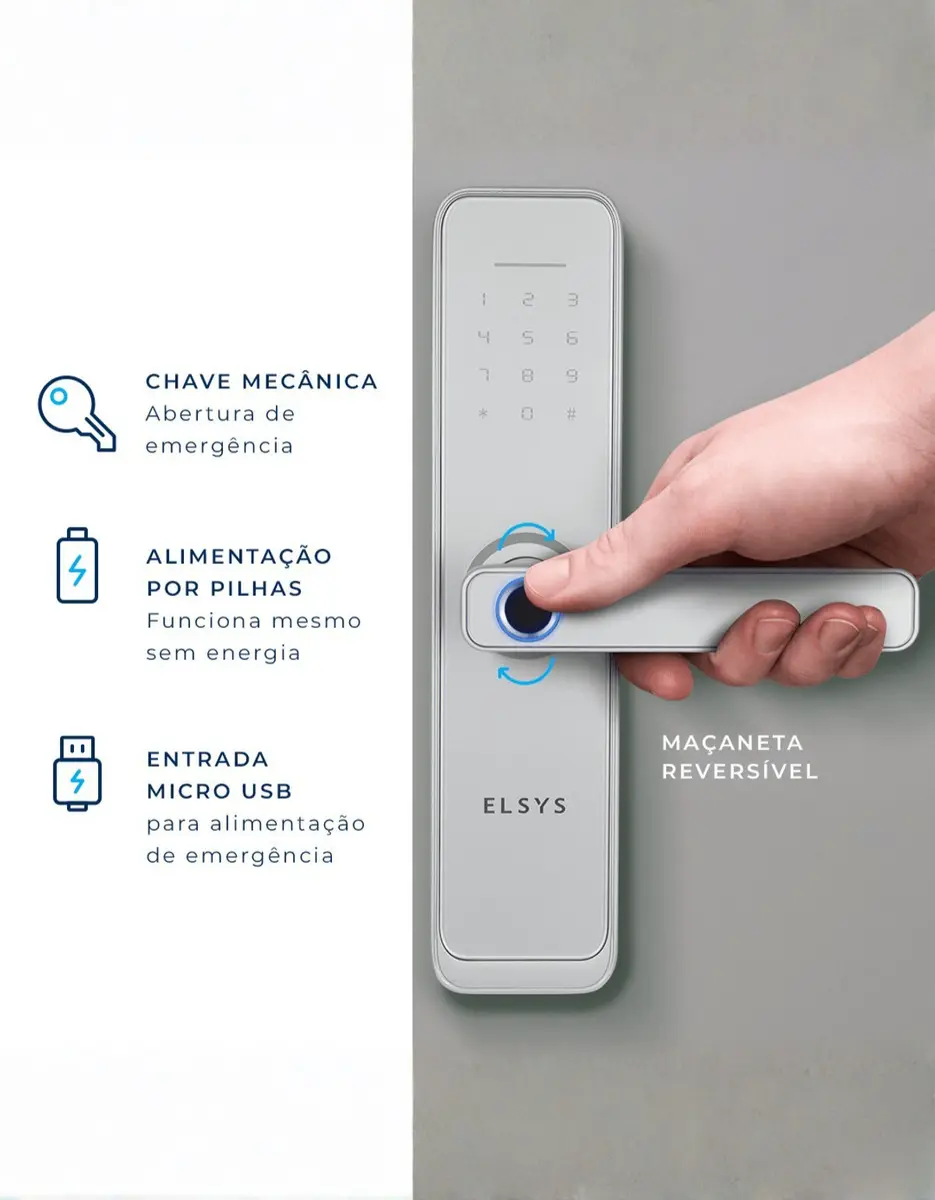 Fechadura Digital Elsys Elsys ESF-4000B - Fechadura Digital com Tecnologia de Biometria - Avaliação e Oferta Oficial