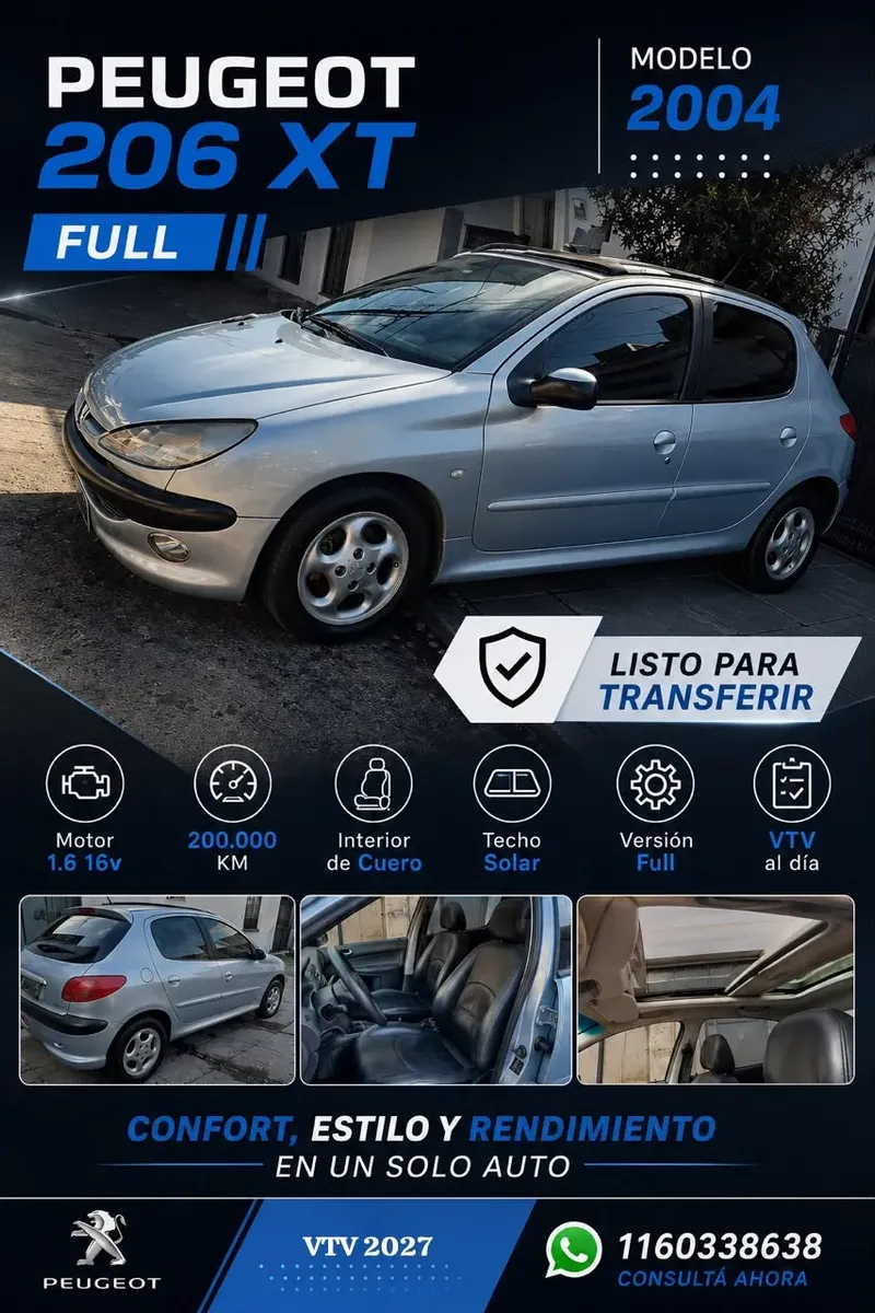 Peugeot 206 1.6 Xt Premium