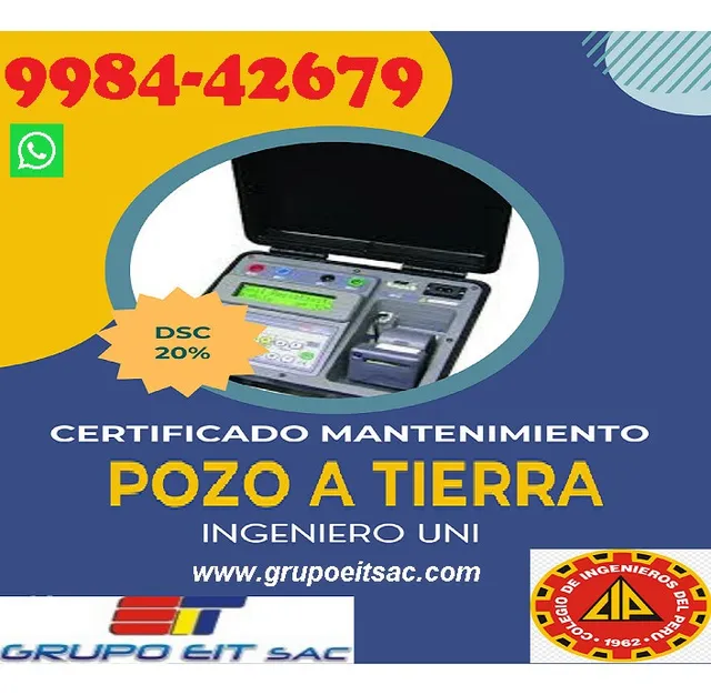 Pozo A Tierra Certificado Pozo A Tierra Mantenimiento