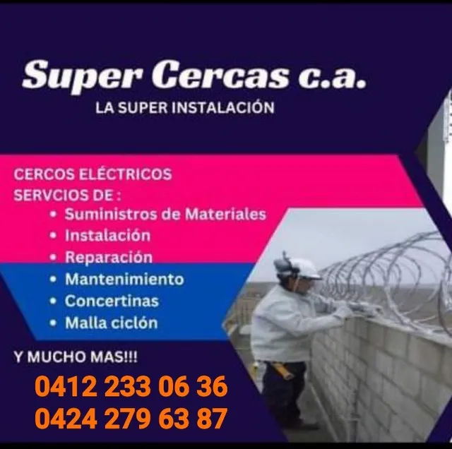 Cerco Eléctrico Concertinas Video Tv Alarmas Malla Ciclón   