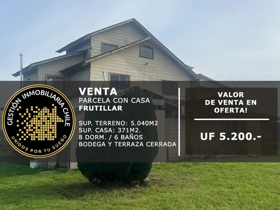 Se Vende Amplia Casa En Parcela 8d/6b, Frutillar