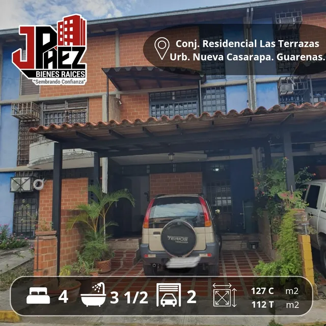 Townhouse En Venta Conjunto Residencial Las Terrazas Nueva Casarapa Guarenas 