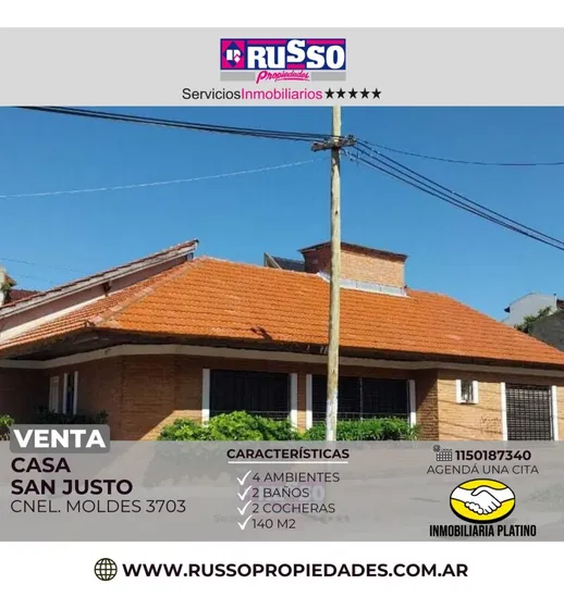 Venta Casa 4 Ambientes San Justo