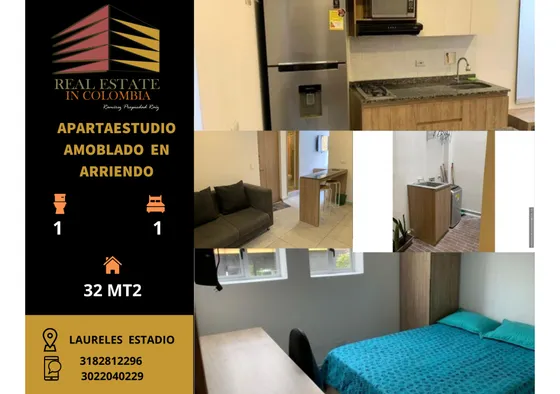 Apartaestudio Amoblado En Arriendo Laureles-cerca De La 70