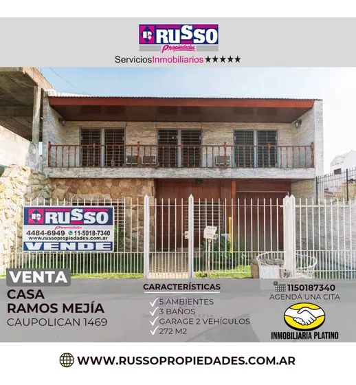 Venta Casa 5 Ambientes Ramos Mejia