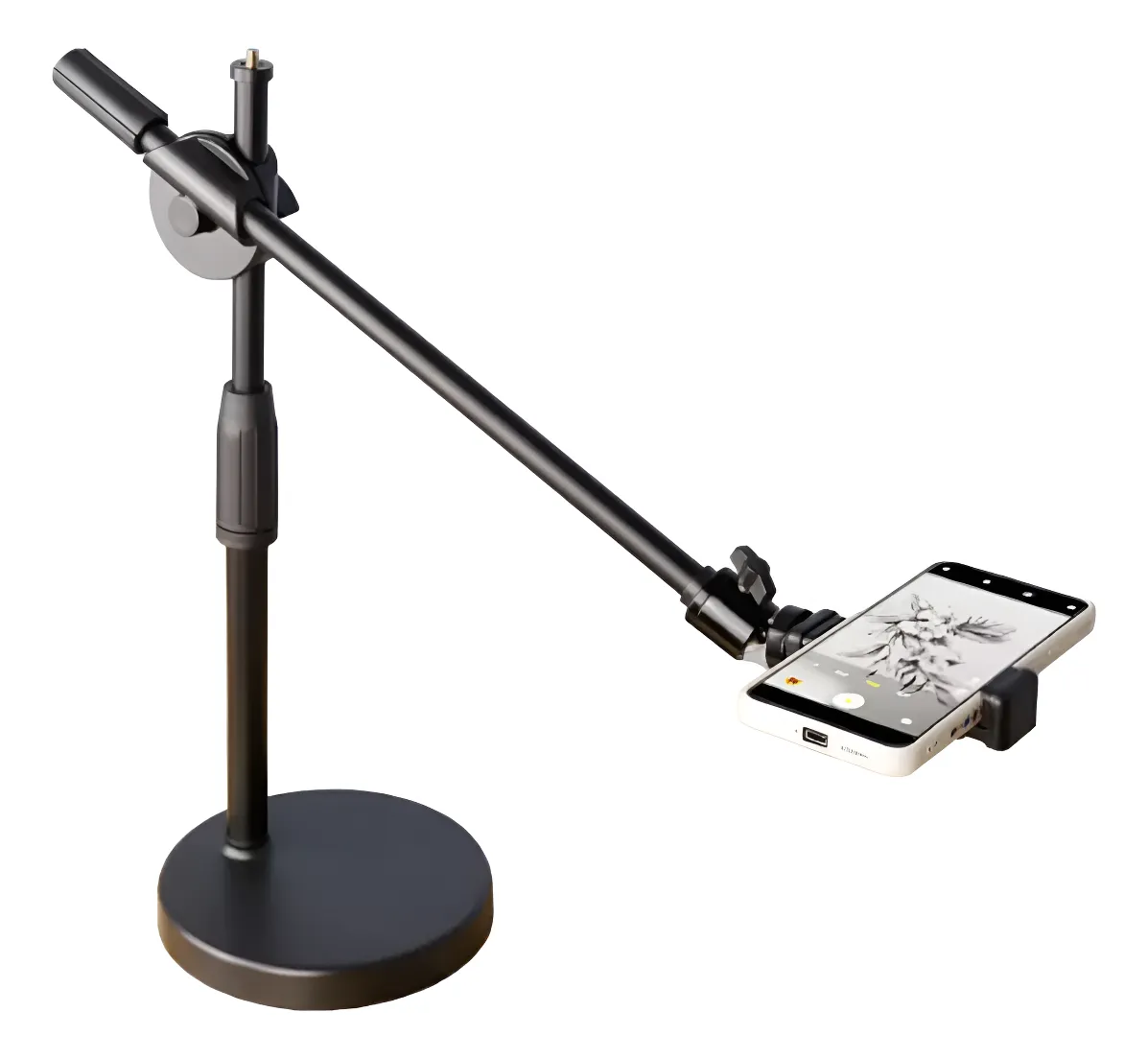 Tripode Pie Mesa Para Apto Celular Base Con Peso
