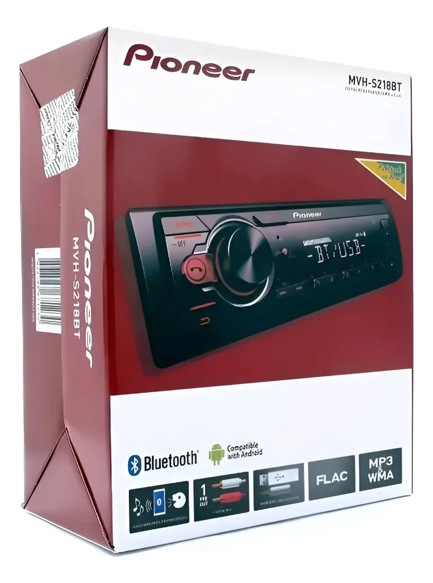 Pioneer MVH S218BT automotivo preto de 23W