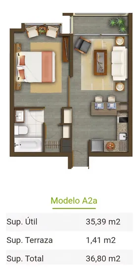 Departamento: 1 Baño, 1 Dormitorio, Estacionamiento Y Bodega