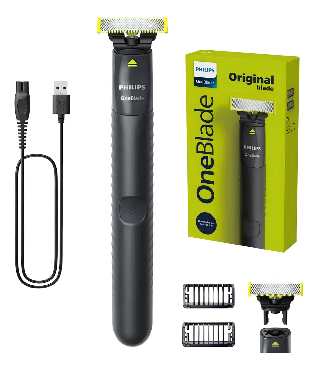 Aparador De Pelos Philips Oneblade Qp1424/10, Preto Aparador De Pelos Philips Oneblade Qp1424/10, Preto