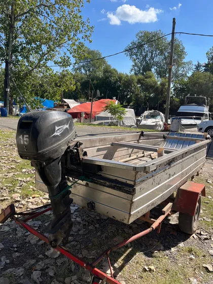 Bote De Acero Inoxidable Con Motor 15 Hp