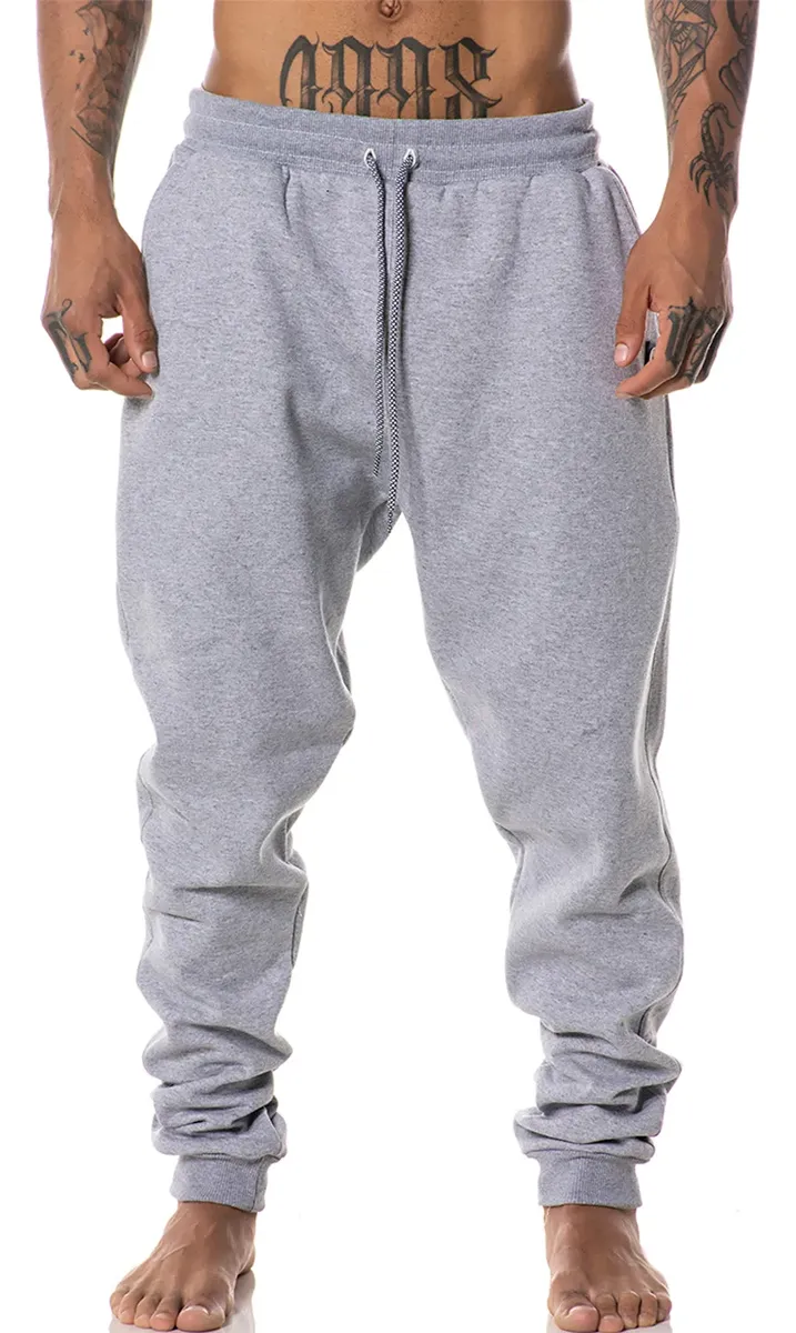 Calça Moletom Masculina Cinza Jogger Cargo Moda Larga Bolsos