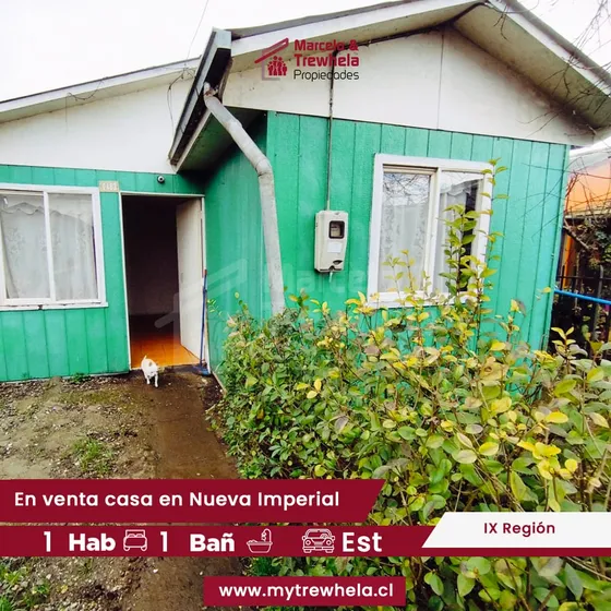 Vendo Casa 1d+1b, Comuna De Nueva Imperial. Codigo #1003