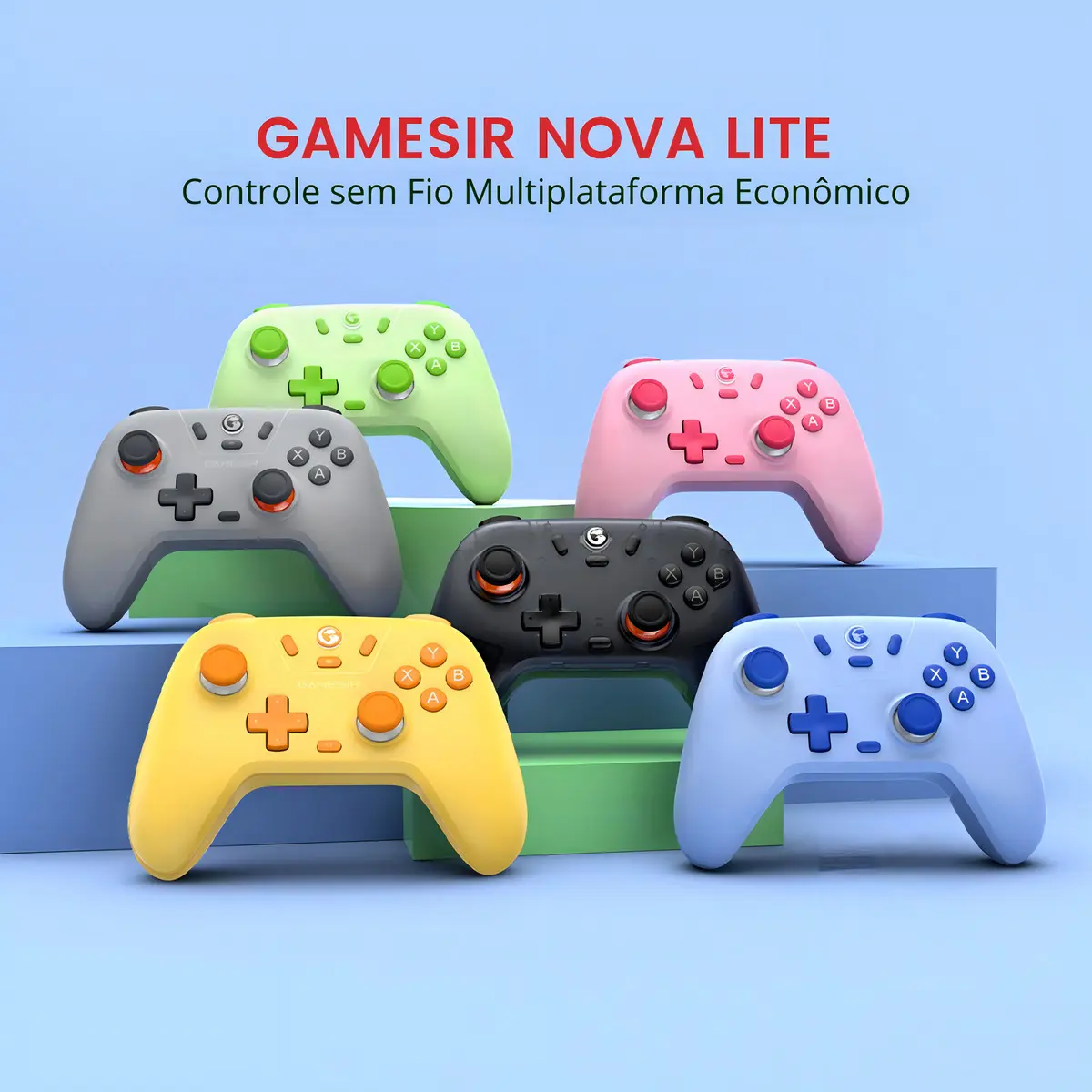 Controle Gamesir T4 Nova Lite Sem Fio Para Pc Switch Android Ios Steam Hall Effect Cor Cinza