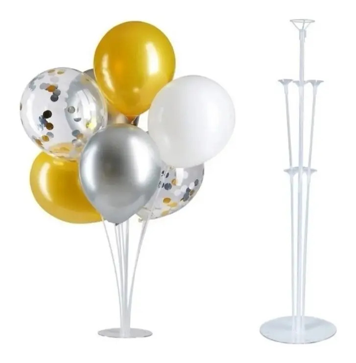 Soporte Acrílico Para Globos De 60 Cm – Juego De 10, Reutilizable, Para Centros De Mesa