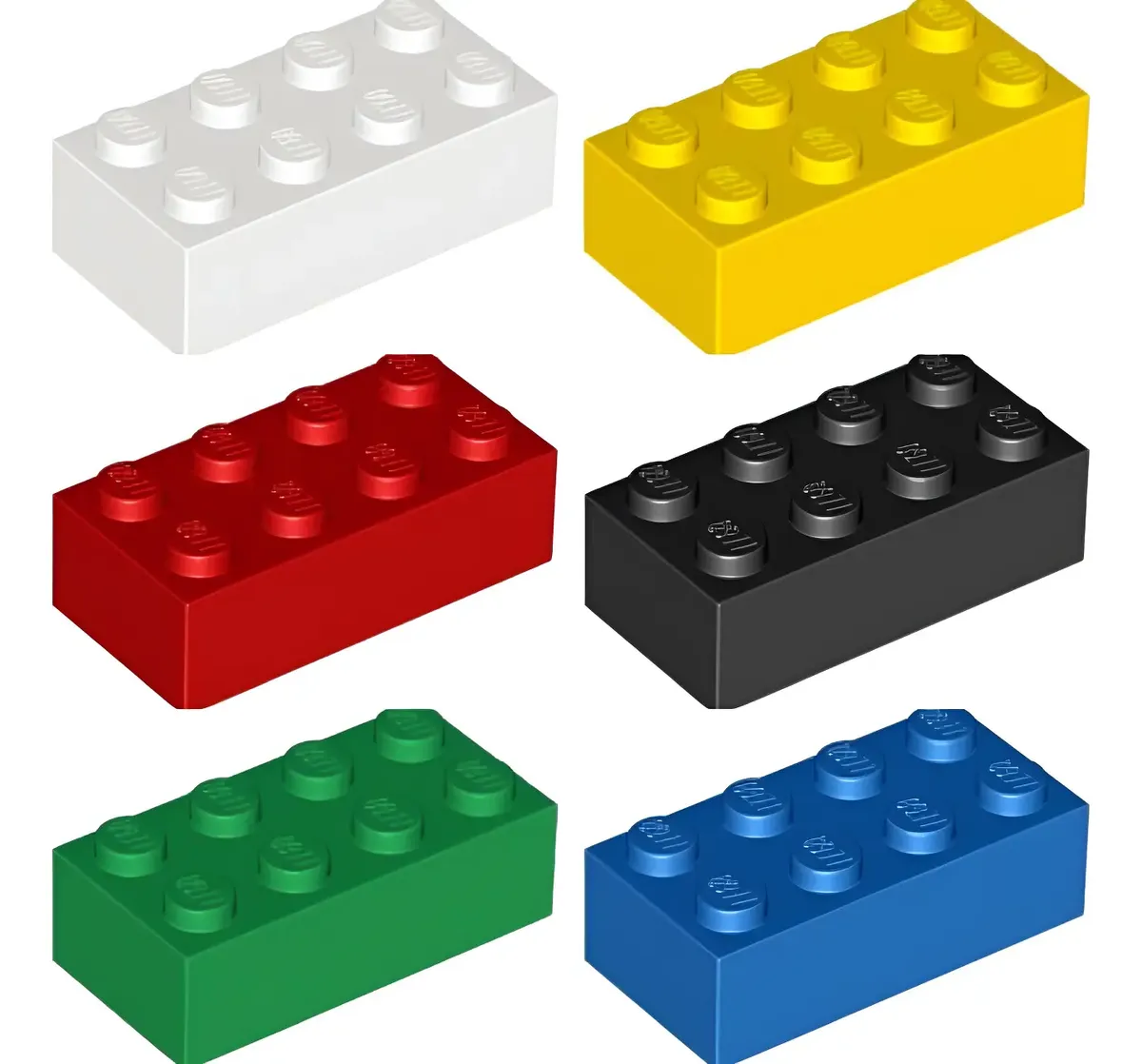 Lego 3001 Brick 2x4. Cores Variadas. 120 Unidades. Original. 120