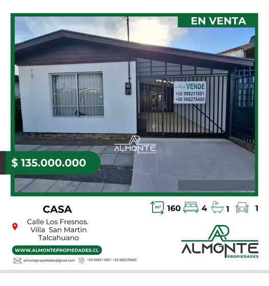 Venta Casa Villa San Martín Talcahuano