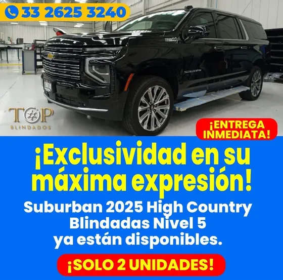 Chevrolet Suburban Blindada Nivel 5 High Country