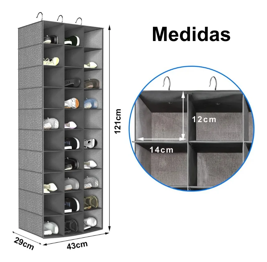 Organizador Colgante De Armario Closet Hogar 30 Espacios 